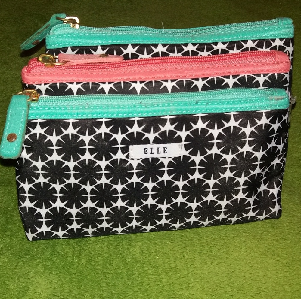Elle Costmetic bags, Set of 3